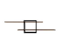 CONCEPT USINE | Mensola da parete PARO 120 x 30 cm | 2 livelli di stoccaggio in legno di pino e metallo nero | Design moderno ed elegante | facile da fissare | per libri, decorazioni e cornici