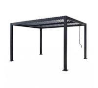 CONCEPT USINE | Pergole e Tende per Ricevimenti Nero | 4 x 3 m | Qualità Premium | Design Puré & Funzionale | Mobili contemporanei durevoli | Comfort e durata quotidiana