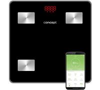 Concept VO4001 - Bilancia diagnostica in vetro, con app, per analisi del corpo, massa muscolare, indicatore LED Bluetooth, peso fino a 180 kg