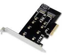 CON EMRICK04B - PCIe x4 > 1 M.2 SATA, 1 M.2 NVMe