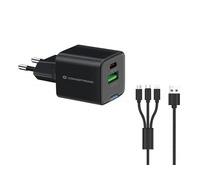 Conceptronic 2-Port 33W GaN USB PD Charger with 3-in-1 Charging Cable ALTHEA16B