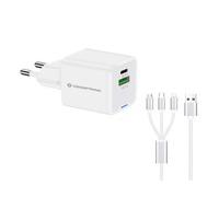 Conceptronic 2-Port 33W GaN Usb Pd Charger with 3-in-1 Charging Cable ALTHEA16W