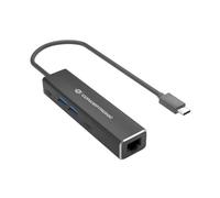 Conceptronic Hub Usb 3.2 2 Usc-c 2p Usb-a Usb-c To Rj45 Adapter Argento