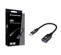 Conceptronic ABBY18B - Adattatore OTG USB C a USB-A, 10 Gbps, USB 3.2 Gen 2