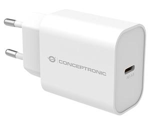 Conceptronic ALTHEA07W - Caricatore USB-C PD a 1 porta, 20 W, colore: Bianco