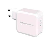 CONCEPTRONIC ALTHEA08W CARICABATTERIE GaN 2 PORTE USB-C PD DA 100W BIANCO