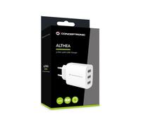 Conceptronic ALTHEA13W Interno AC 5 V Bianco 3-Port 30W USB Charger