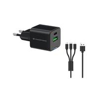 Conceptronic ALTHEA16B Caricabatterie universale per dispositivi mobili, nero, CA, ricarica rapida per interni