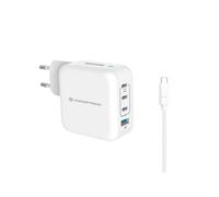 Conceptronic ALTHEA18W Caricabatterie universale per dispositivi mobili, bianco, corrente alternata, ricarica rapida per interni