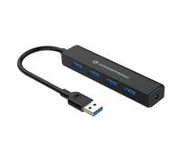 Conceptronic C4PUSB3 hub di interfaccia USB 3.2 Gen 1 (3.1 Gen 1) Type-A 5000 Mbit/s Nero