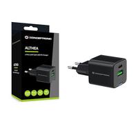 CONCEPTRONIC Caricatore USB PD a 2 porte, 20 W, USB-C x 1, USB-A x 1, QC 3.0, PPS