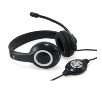 Conceptronic CCHATSTARU2B cuffia e auricolare Cablato A Padiglione Musica e Chiamate USB tipo A Nero, Rosso