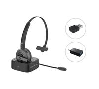 CONCEPTRONIC Cuffie Bluetooth Monofoniche A Padiglione Ufficio con Base di Ricar
