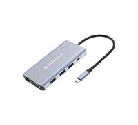 CONCEPTRONIC Docking Station USB-C >HDMI, USB3.0, 100WPD 10 in 1 | 0,2 m | nero