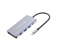 CONCEPTRONIC Docking Station USB-C >HDMI, USB3.0, 100WPD 10 in 1 | 0,2 m | nero