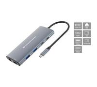 Conceptronic DONN06G Hub USB 10 in 1 USB 3.2 Gen 1 Type-C 4K HDMI Ethernet Grigi