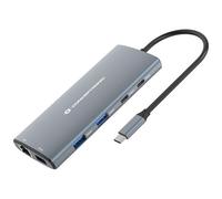Conceptronic DONN06G hub di interfaccia USB 3.2 Gen 1 (3.1 Gen 1) Type-C 5000 Mbit/s Nero, Argento