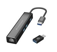 Conceptronic Donn07ba Usb-c 3.1 To Rj45/usb-a 3.0 Adapter Nero
