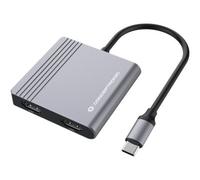 Conceptronic Donn13g 2x Hdmi/usb/usb C Usb-c Hub Argento