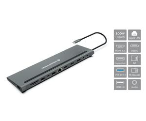 Conceptronic DONN17G Docking Station Wired USB 3.2 Gen 1 (3.1 Gen 1) Type-C Grigio - Nouvo