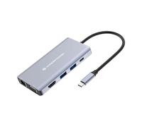 Conceptronic DONN20G replicatore di porte e docking station per laptop Cablato USB 3.2 Gen 1 (3.1 Gen 1) Type-C Grigio NEW