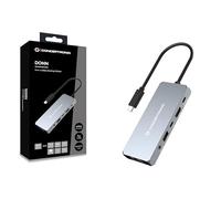 Conceptronic Replicatore di porte e docking station DONN22G USB 3.2 Gen 2 Type-C 100 W 8K Grigio