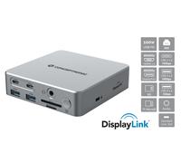 CONCEPTRONIC DONN25G - Docking station DisplayLink USB 3.2 Gen 2 15 in 1, triplo display 4K60Hz