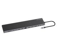DOCKING STATION MST 14 in1 CONCEPTRONIC DONN32B USB 3.2 Gen 1 2P HDMI,DP,GbE LAN,USB-A 5Gbps x3,USB-C 5Gbps x 2, SD,TF/MicroSD