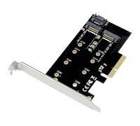 CON EMRICK04B - PCIe x4 > 1 M.2 SATA, 1 M.2 NVMe