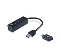 Conceptronic HUB 3 PORTE USB 3.2 GEN 1 (3.1 GEN 1) TYPE-A (HUBBIES04B) NERO CON