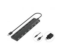 Conceptronic HUB 7 PORTE USB 2.0 (HUBBIES08BP) NERO ALIMENTATO