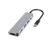 Conceptronic DONN02G Schnittstellen-Hub USB 3.2 Gen 1 (3.1 Gen 1) Type-C 5000 Mbit/s Aluminium ( DONN02G )