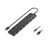 Conceptronic HUBBIES08B USB 2.0 USB 2.0 480 Mbit/s Nero 0,9 m HUBBIES 7-Port USB