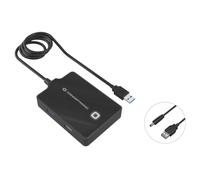 Conceptronic HUBBIES10B USB Hub 4-Port 3.0 / 1x3.0 3x2.0 or Power Supply Black