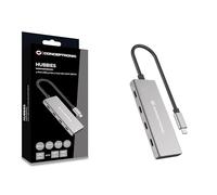 Conceptronic HUBBIES16G hub di interfaccia USB 3.2 Gen 2 (3.1 Gen 2) Type-C 10000 Mbit/s Grigio