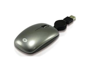 CONCEPTRONIC mouse ottico da viaggio USB 800 DPI grigio ambidestro