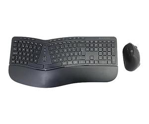 Conceptronic ORAZIO02PT Ergo - Set di tastiera ergonomica e mouse verticale, colore: Nero
