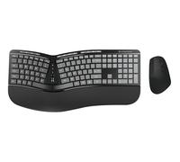 CONCEPTRONIC ORAZIO02US Ergo - Set tastiera e mouse ergonomici senza fili, QWERTY EN (US)