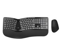 CONCEPTRONIC ORAZIO02US Ergo - Set tastiera e mouse ergonomici senza fili, QWERTY EN (US)