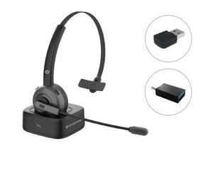 Conceptronic POLONA03BDA Cuffia a Padiglione Ufficio Bluetooth Base di Ricarica