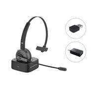Conceptronic POLONA03BDA cuffia e auricolare Cuffie Wireless A Padiglione Ufficio Bluetooth Base di ricarica Nero