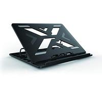 Conceptronic Thana 03B ERGO S - Tappetino di raffreddamento per notebook fino a 15,6 pollici, altezza ergonomica regolabile su 7 livelli, nero