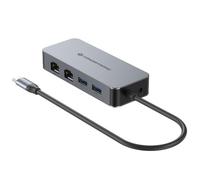 Conceptronic Usb-C To Dual-Port Gigabit Network Adapter With 2-PORT USB Hub ABBY24G