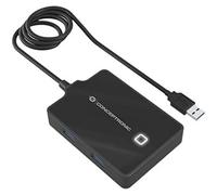 Conceptronic USB Hub 4-Port 3.0 / 4x3.0 / with Power Supply / Black