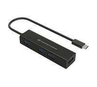 Conceptronic HUBBIES07B Hub 4x USB 3.0 Alluminio Nero