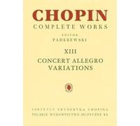 Concert Allegro Variations for Piano (Tascabile) Chopin Complete Works