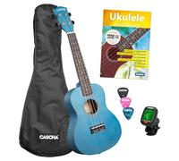 Concert - Ukulele Linden Blue Set (incl. Bag, 3 Picks, Book, Tuner)