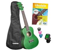Concert - Ukulele Linden Green Set (in ag, 3 Picks, Book, Tuner)