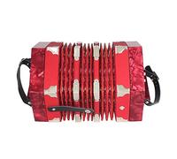 Concertina For Fisarmonica A 20 Pulsanti Con Borsa For Il Trasporto, Strumento A Tastiera, For Studenti Principianti Adulti, Suono Affascinante E Morbido (Color : Red)