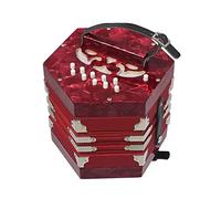 Concertina For Fisarmonica A 20 Pulsanti Con Borsa For Il Trasporto, Strumento A Tastiera, For Studenti Principianti Adulti, Suono Affascinante E Morbido(Red)